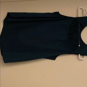COPY - Hunter green, sleeveless dress blouse